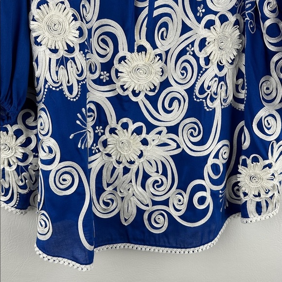 New Beautiful PONG Embroidered Cotton Long Sleeve Tunic - Picture 3 of 8